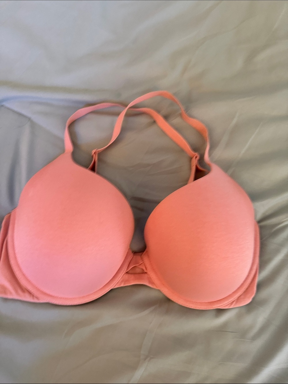 Victoria’s Secret Padded T‑Shirt Bra in Coral Pink 34DD